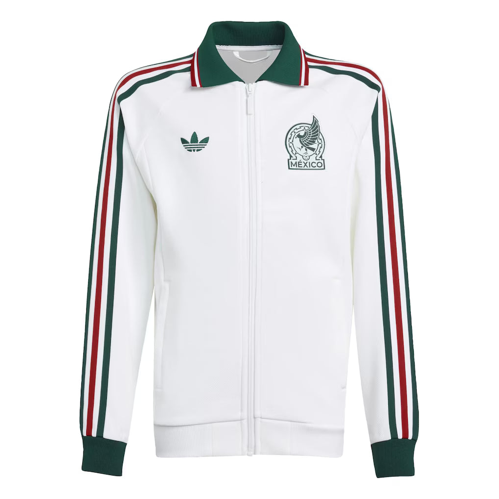 Mexico National Team adidas Youth Away Full-Zip Anthem Jacket - White