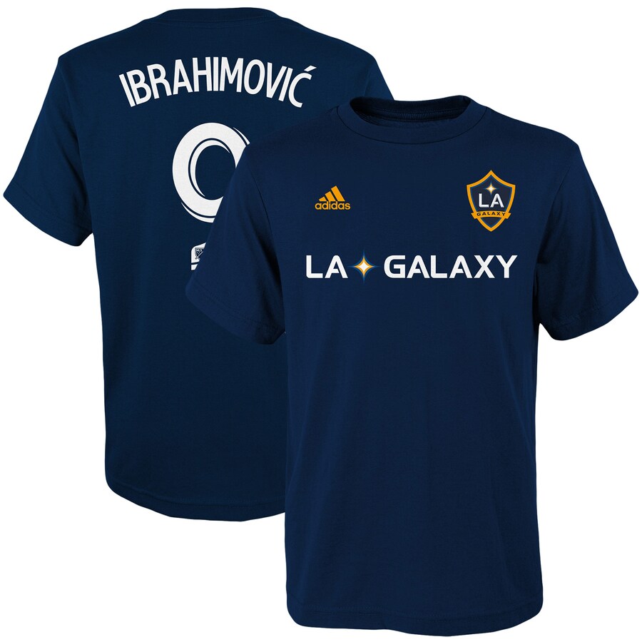 LA Galaxy Zlatan Ibrahimovic Navy Name & Number T-Shirt