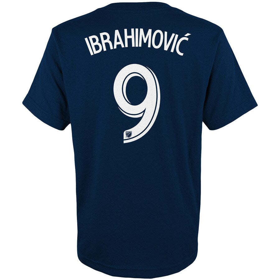 LA Galaxy Zlatan Ibrahimovic Navy Name & Number T-Shirt