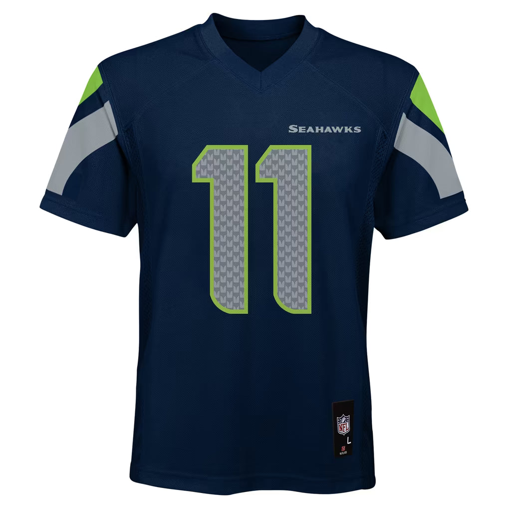 Smith-Njigba Navy Seattle Seahawks Youth Replica Jersey