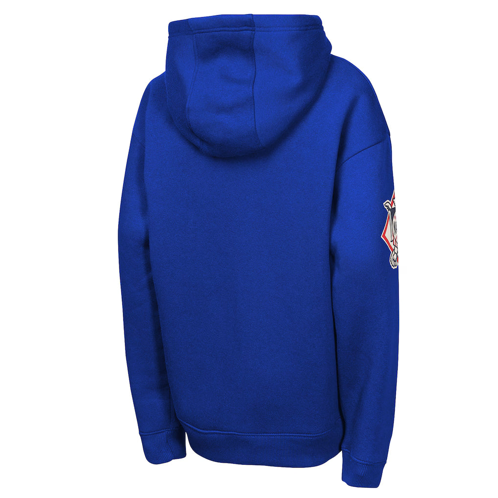 Youth Chicago Cubs Outerstuff Royal Premium Sweep Fleece Hoodie