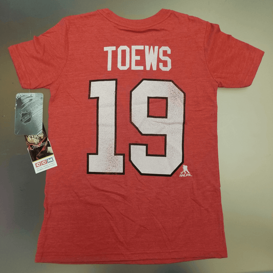 Chicago Blackhawks NHL Youth Retro Style Jonathan Toews #19 CCM Shirt - Red