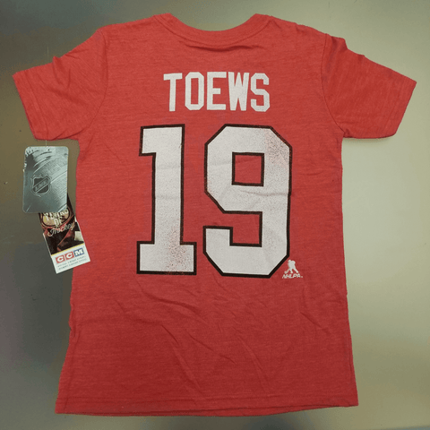 Chicago Blackhawks NHL Youth Retro Style Jonathan Toews #19 CCM Shirt - Red