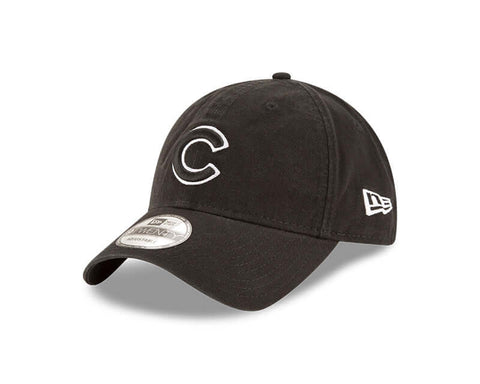 Chicago Cubs New Era 9TWENTY Black Adjustable Hat