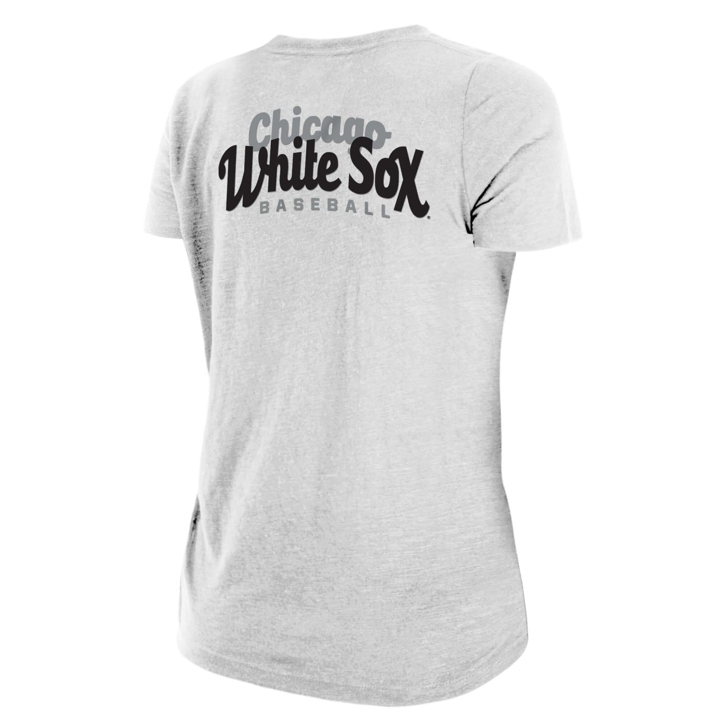 Chicago White Sox New Era Women's 2-Hit Front Twist Burnout T-Shirt - White