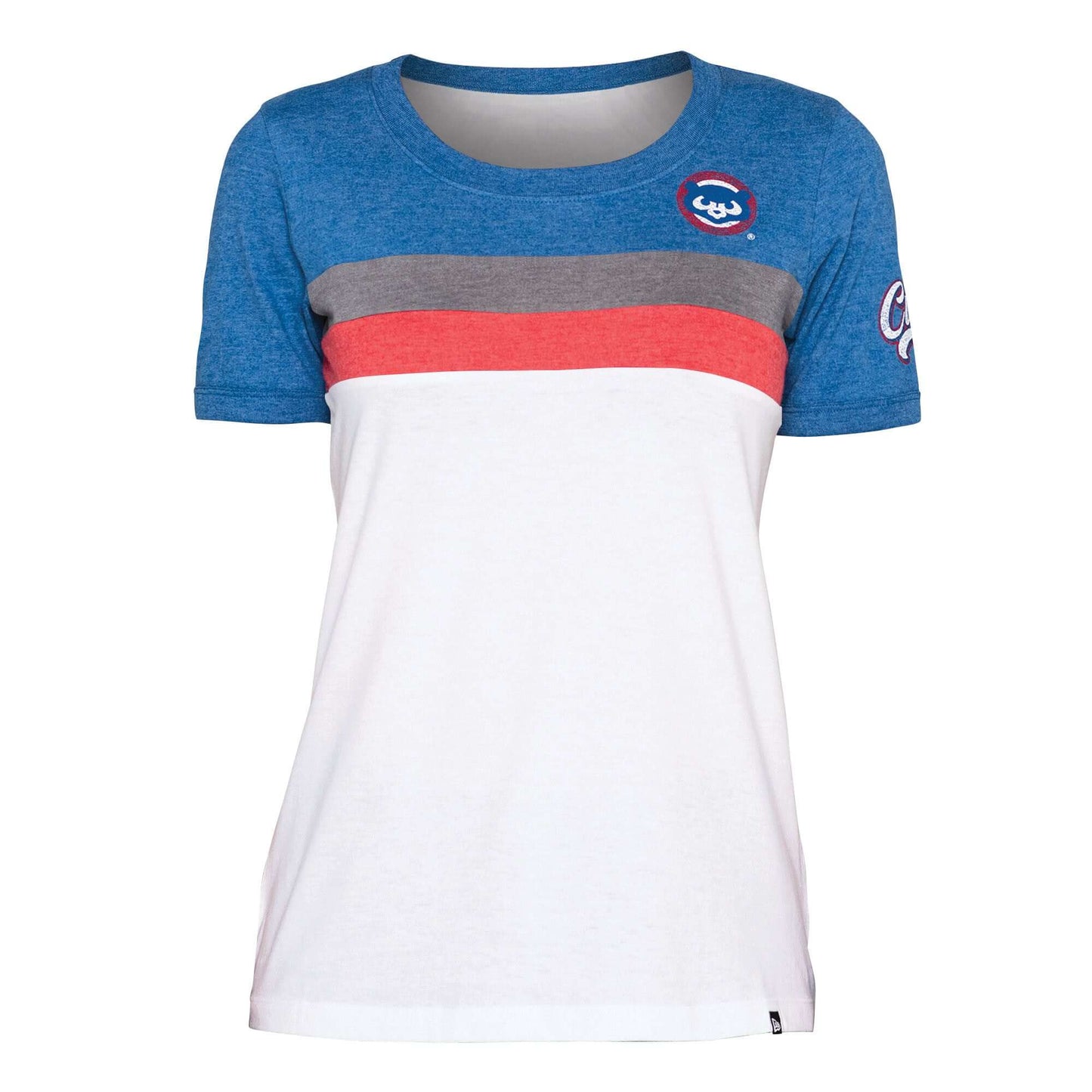 Chicago Cubs New Era Women's Crew-neck T Shirt - Blue/White