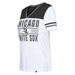 Chicago White Sox New Era Women's V-neck T Shirt - Grey/White