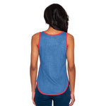 Chicago Cubs New Era Women's Contrast Binding Scoop Neck Tank Top- Heathered Royal