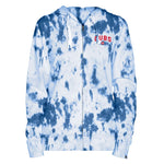 Chicago Cubs New Era Women's Tie-Dye Fleece Full-Zip Hoodie - Royal