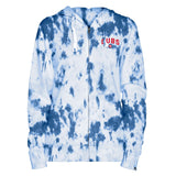 Chicago Cubs New Era Women's Tie-Dye Fleece Full-Zip Hoodie - Royal