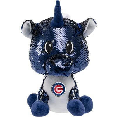 FOCO Chicago Cubs 9'' Sequin Unicorn Plush Toy
