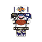 Past Super Bowl Champion Baltimore Ravens Collector Pin