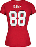 Women's Chicago Blackhawks Patrick Kane #88 Cap Sleeve T-Shirt NHL Reebok Tee