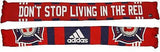 Chicago Fire SC "Don't Stop Living in The Red" Scarf MLS Pride Adidas Official