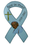 John Paul II 1920 - 2005 Rest In Peace Memorial Religious Ribbon Magnet Style 2