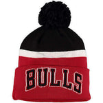 Chicago Bulls Team Nation Wordmark Cuffed Knit Pom Hat NBA Adidas Beanie