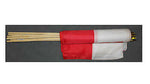 Bulk of 12 Polish Flag On A Stick With Eagle Polyester 12" x 18" Poland Polska