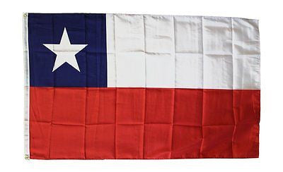 Chile Flag 3" x 5"  Chile Country Pride Polyester Banner - Brass Grommets
