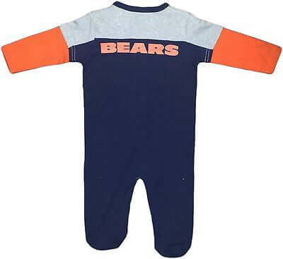 Chicago Bears Toddler Button Up Sleeper NFL Officially Licensed One Piece