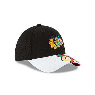 Chicago Blackhawks New Era 39THIRTY Logo Twist Flex Fit Hat NHL Baseball Cap