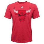Youth Chicago Bulls Basic Logo Distressed T-Shirt NBA Adidas Official Tee