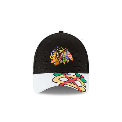 Chicago Blackhawks New Era 39THIRTY Logo Twist Flex Fit Hat NHL Baseball Cap