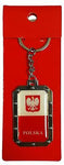 Poland Polska Flag Keychain Red & White Polish Key Chain