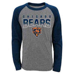 Youth Chicago Bears Raglan Long Sleeve T-Shirt Outerstuff NFL Official Tee