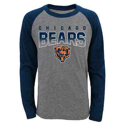 Youth Chicago Bears Raglan Long Sleeve T-Shirt Outerstuff NFL Official Tee Youth Medium