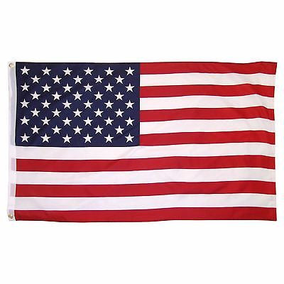 USA 3'x5' Super-Polyester Country Banner Canvas Header & Brass Grommets American Flag