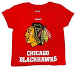 Toddler Chicago Blackhawks Combined Team Logo and Writing T-Shirt NHL Tee