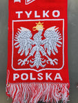 Polska Poland National Pride 3"Tylko Polska" Scarf - White & Red Generic.MADE IN POLAND.