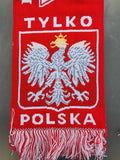 Polska Poland National Pride 3"Tylko Polska" Scarf - White & Red Generic.MADE IN POLAND.