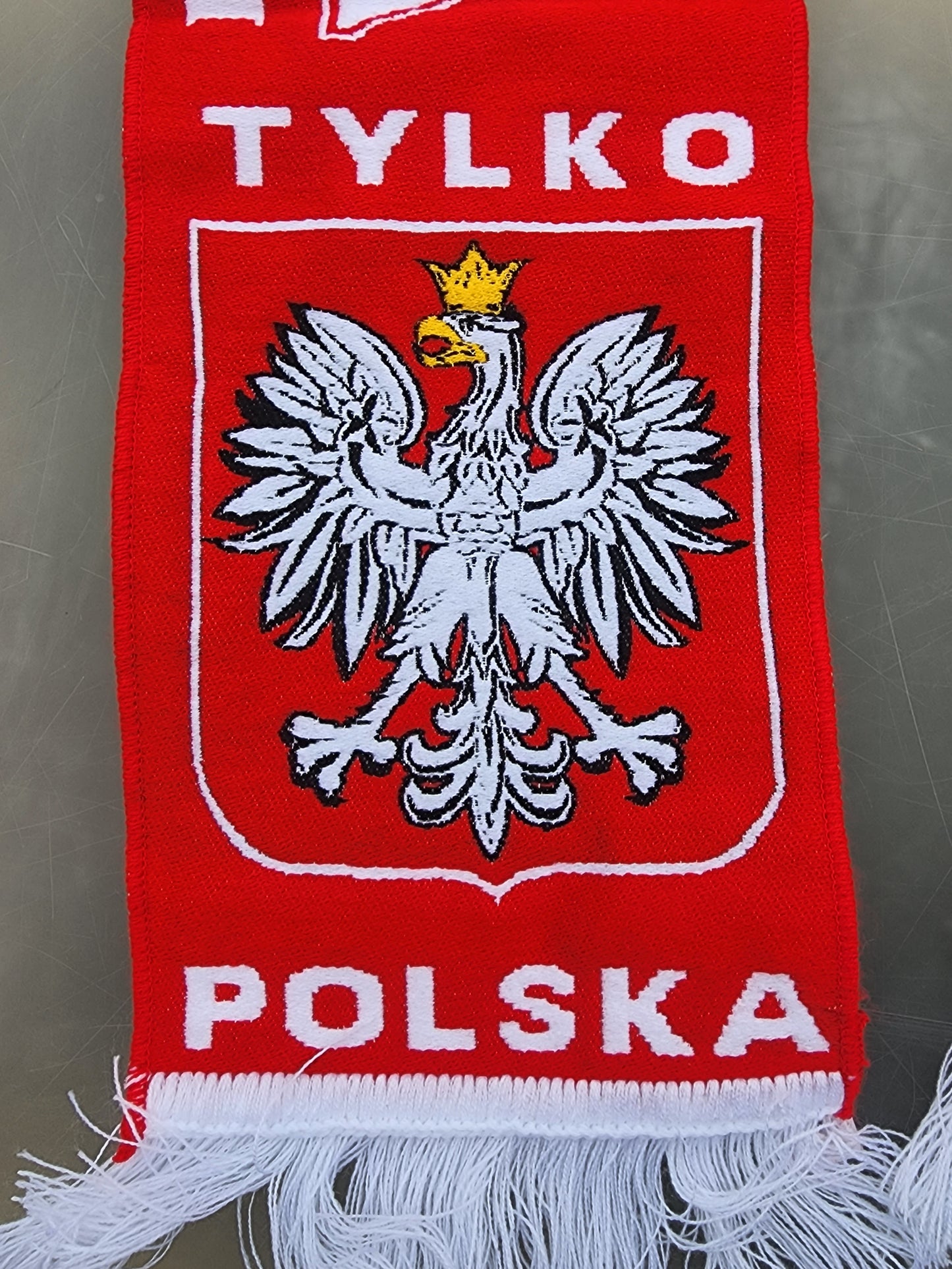 Polska Poland National Team Country Pride 2"Tylko Polska" Scarf - White & Red