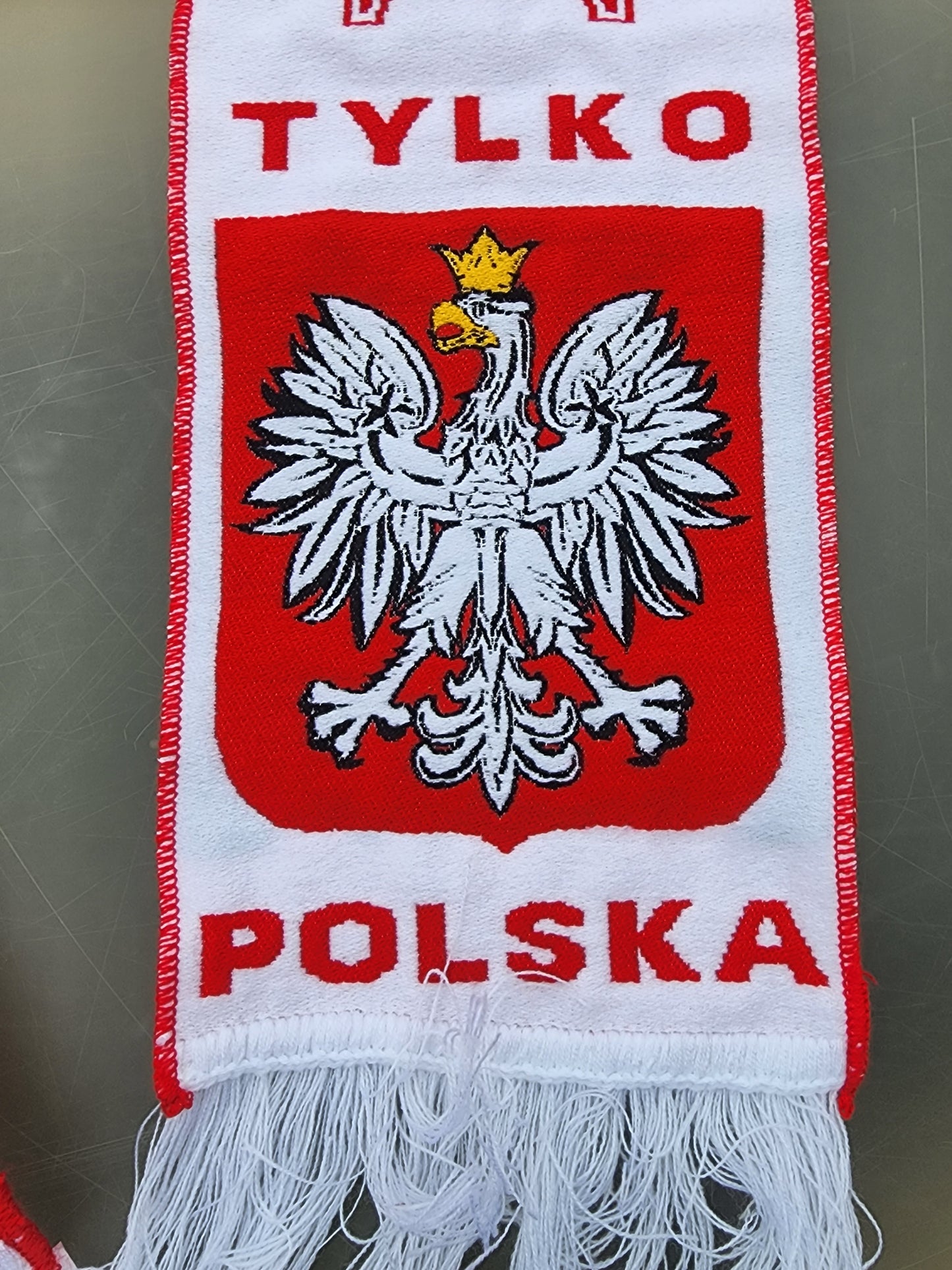 Polska Poland National Team Country Pride 2"Tylko Polska" Scarf - White & Red