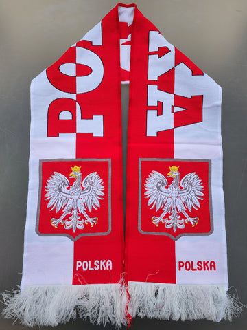 Polska Poland National Country Pride "Polska" - White & Red .MADE IN POLAND.