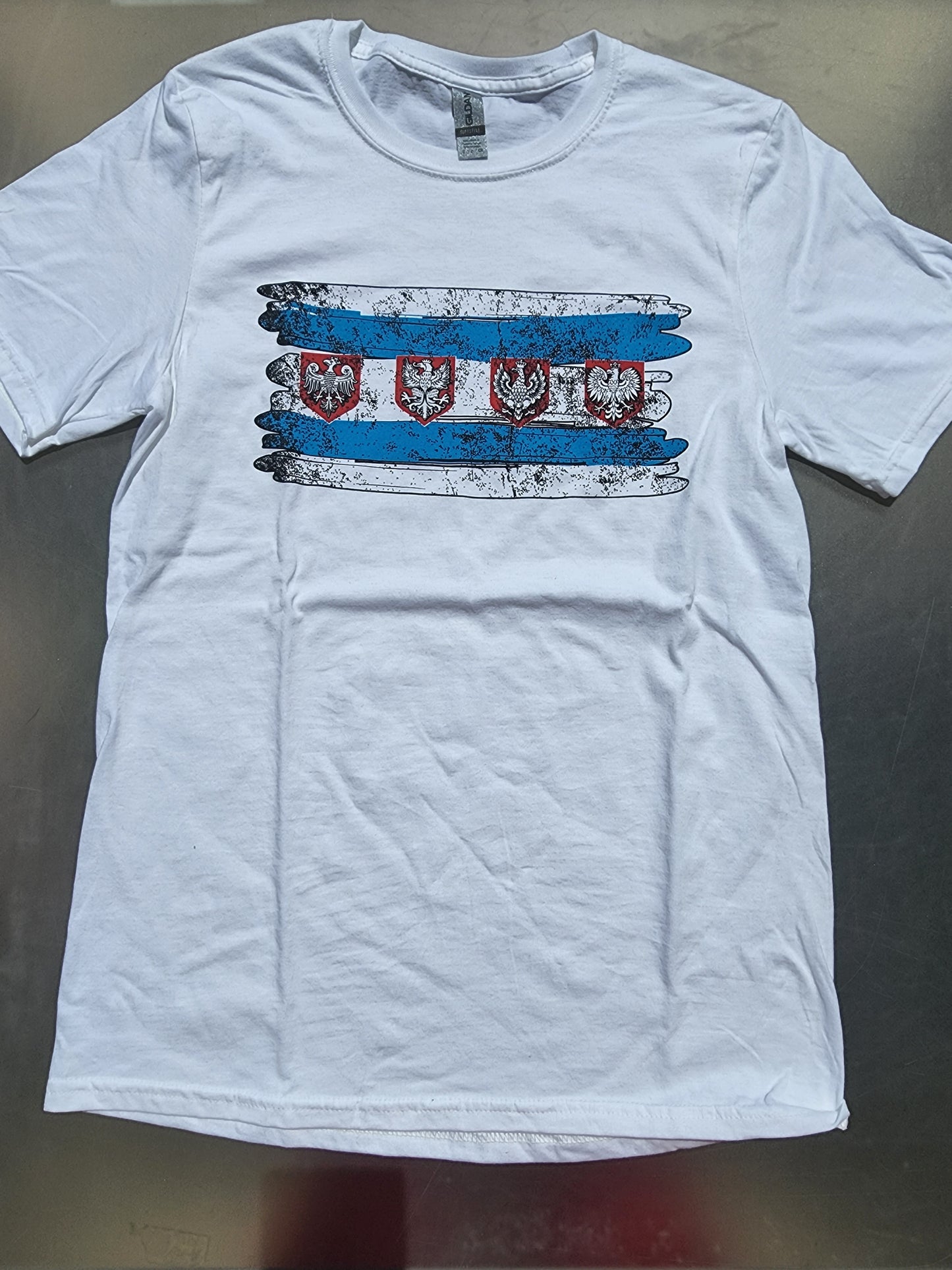 Polish T-Shirt  with Chicago Flag Eagles