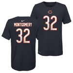 CHICAGO Bears  David  MONTGOMERY Youth NAME AND NUMBER TEE SHIRT