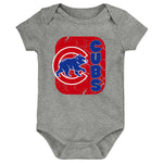 CHICAGO CUBS NEWBORN / INFANT CHANGE UP 3-PACK CREEPER SET