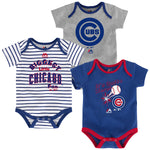 Infant Chicago Cubs "Homerun!" 3-Piece Creeper Set Bodysuit