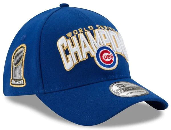 New Era Men's 2016 World Series Champions 39Thirty Locker Room Chicago Cubs Royal Flex Fit Hat