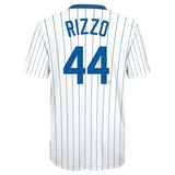 Youth Chicago Cubs Anthony Rizzo White/Royal Cooperstown Player Sublimated Jersey Top