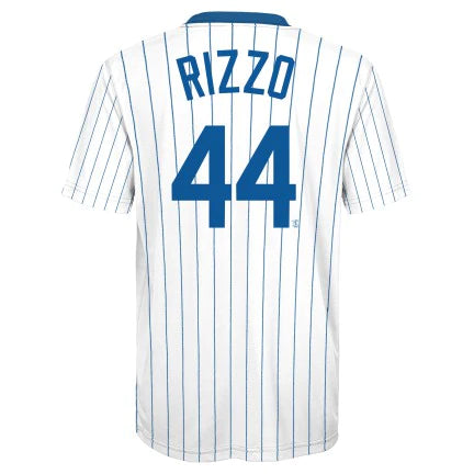 Youth Chicago Cubs Anthony Rizzo White/Royal Cooperstown Player Sublim