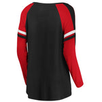 Chicago Bulls Fanatics Brand Women's Long Sleeve Flashy Tee Black/Red