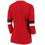 Chicago Bulls Fanatics Brand Women's Baseball Flashy Tee - Red