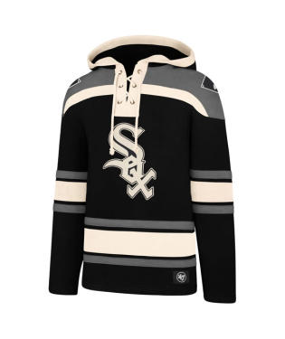 CHICAGO WHITE SOX JET BLACK SUPERIOR LACER HOOD MENS '47 Brand