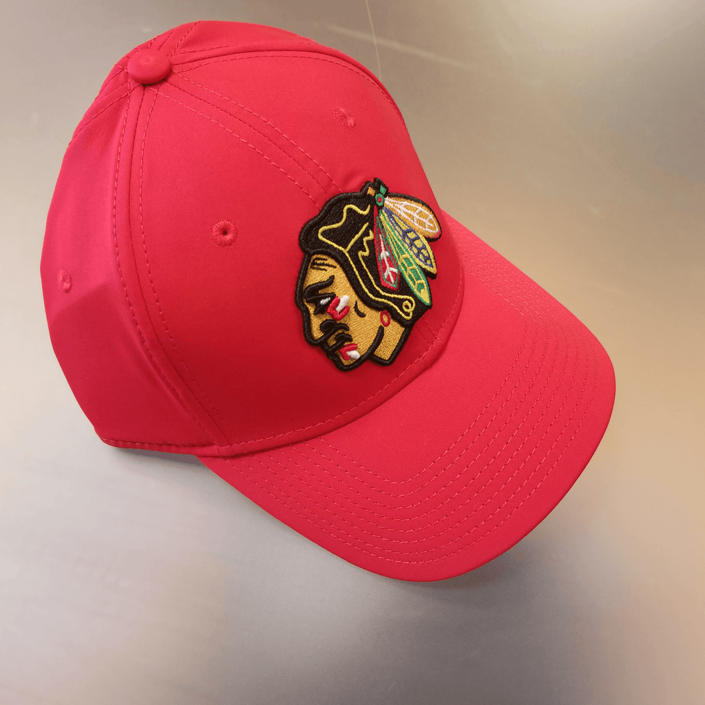 Embroidered Stretch Chicago Fit Hat Blackhawks Red -