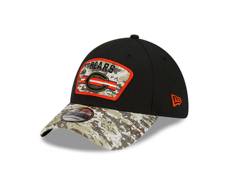 Chicago Bears New Era 39THIRTY 2021 Salute to Service Stretch-fit Hat