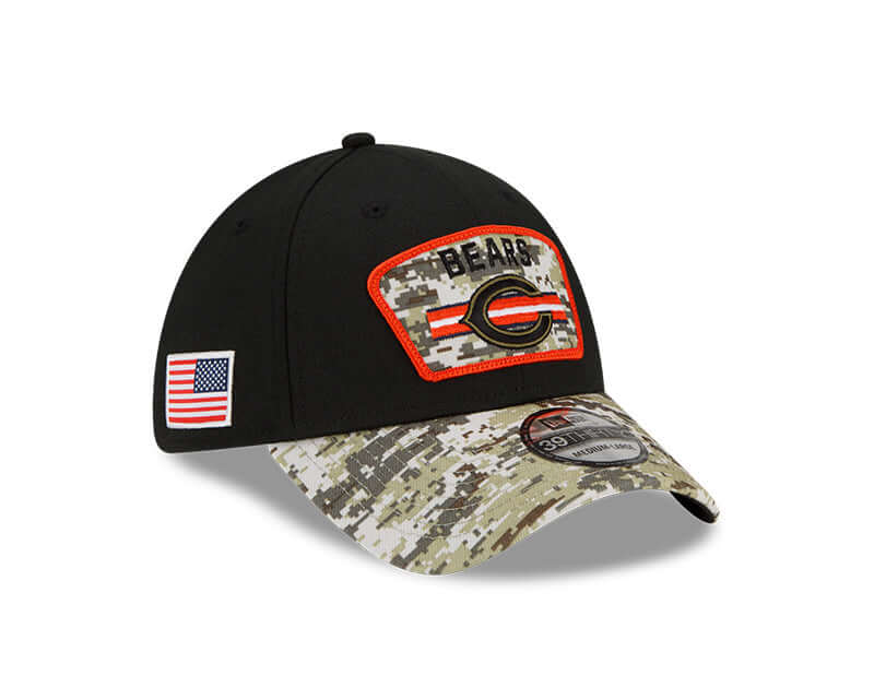 Chicago Bears New Era 39THIRTY 2021 Salute to Service Stretch-fit Hat