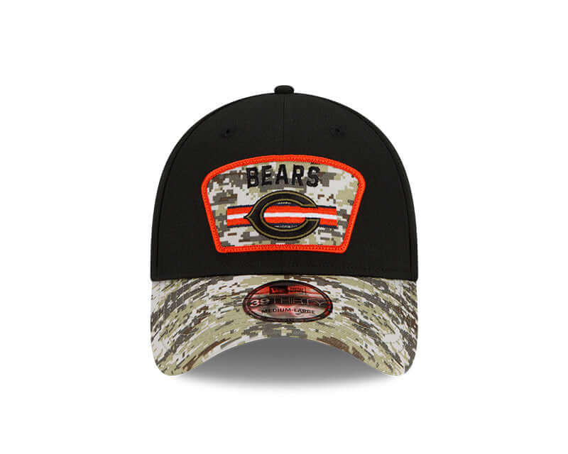 Chicago Bears New Era 39THIRTY 2021 Salute to Service Stretch-fit Hat